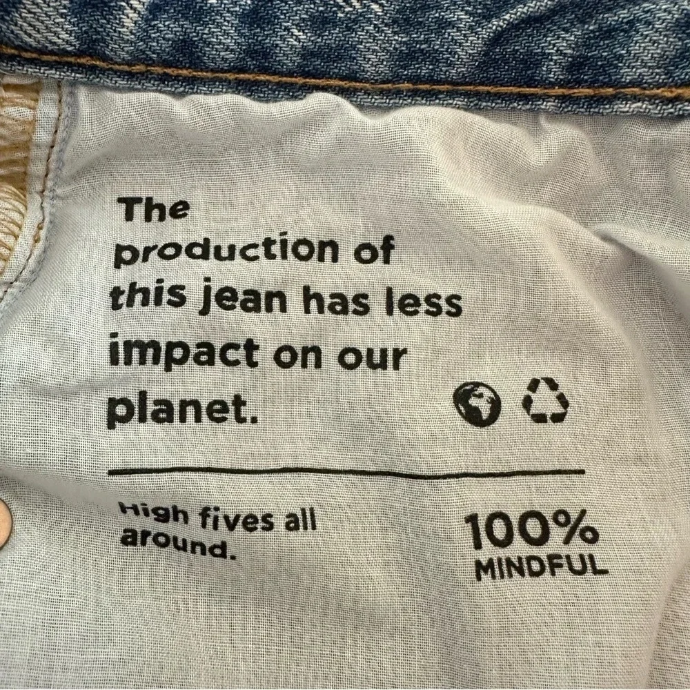 Pacsun size 29 The Dad Jean Patched Jeans 100% Cotton Button‎ Fly High Waisted